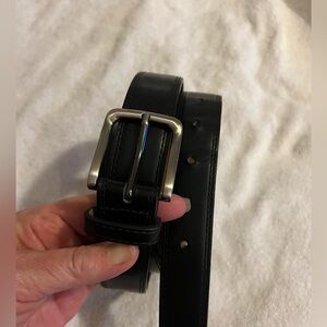 Men’s black leather belt 46-48